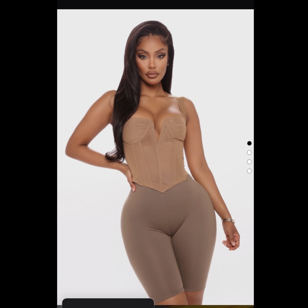 Mesh corset top